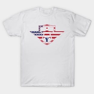 Letter Y American Flag Monogram Initial T-Shirt